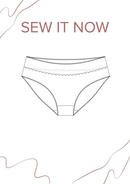 Трусы Мария (40) — выкройка бренда SewItNow, технический рисунок