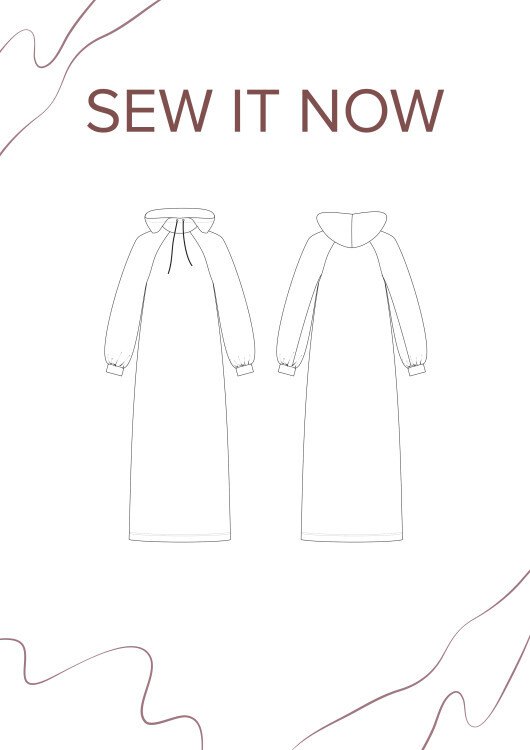 Платье Эллис — выкройка бренда SewItNow, технический рисунок