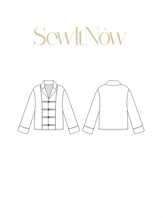Блуза Никко — выкройка бренда SewItNow, технический рисунок