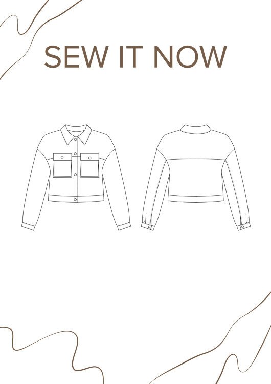 Куртка Денвер — выкройка бренда SewItNow, технический рисунок