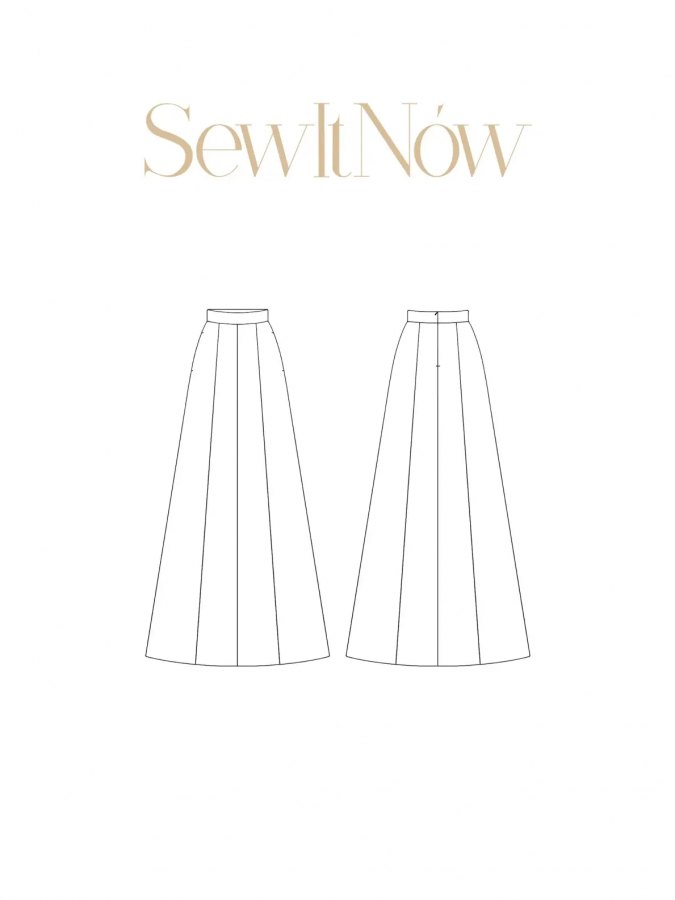 Юбка Сави — выкройка бренда SewItNow, технический рисунок