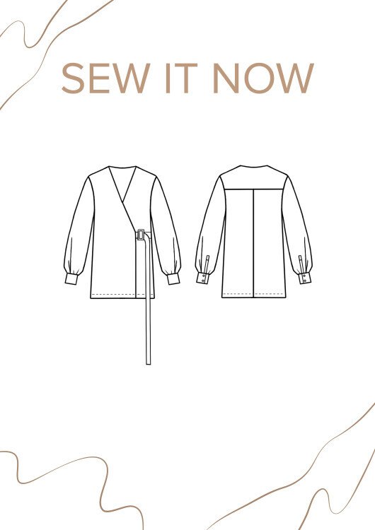 Блуза Энн — выкройка бренда SewItNow, технический рисунок