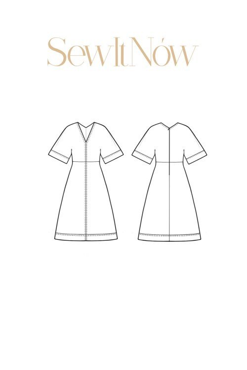 Платье Лайл — выкройка бренда SewItNow, технический рисунок