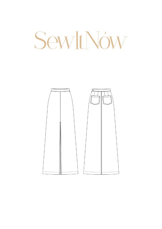 Юбка Талла — выкройка бренда SewItNow, технический рисунок