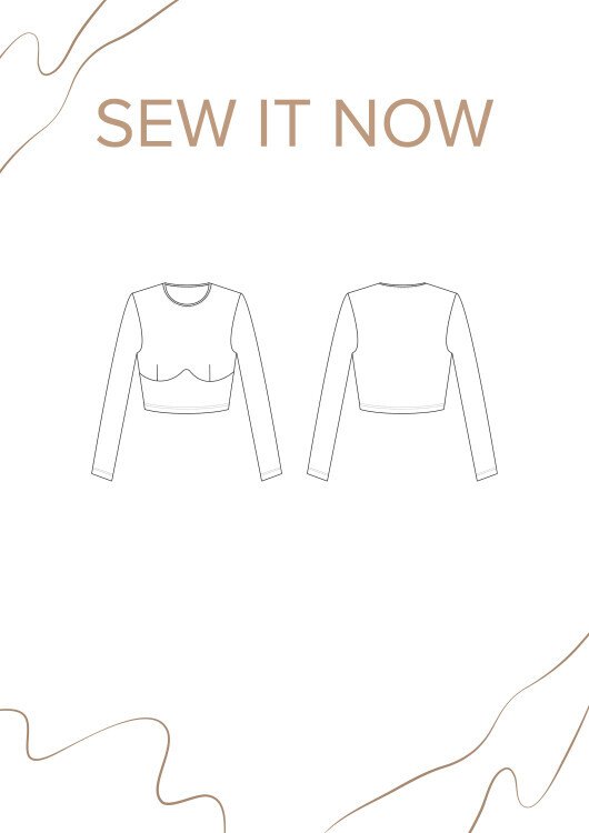 Топ Эли — выкройка бренда SewItNow, технический рисунок